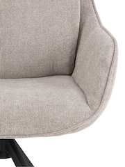Actona Black Angus Dining Table and Swivel Chair Set - Image 12 of 13