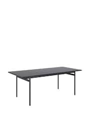 Actona Black Angus Dining Table and Swivel Chair Set - Image 2 of 13