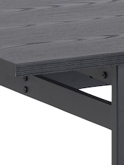 Actona Black Angus Dining Table and Swivel Chair Set - Image 4 of 13