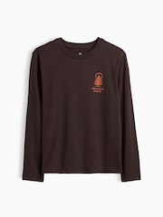Gap Brown Adventure Graphic Long Sleeve T-Shirt (4-13yrs) - Image 1 of 3