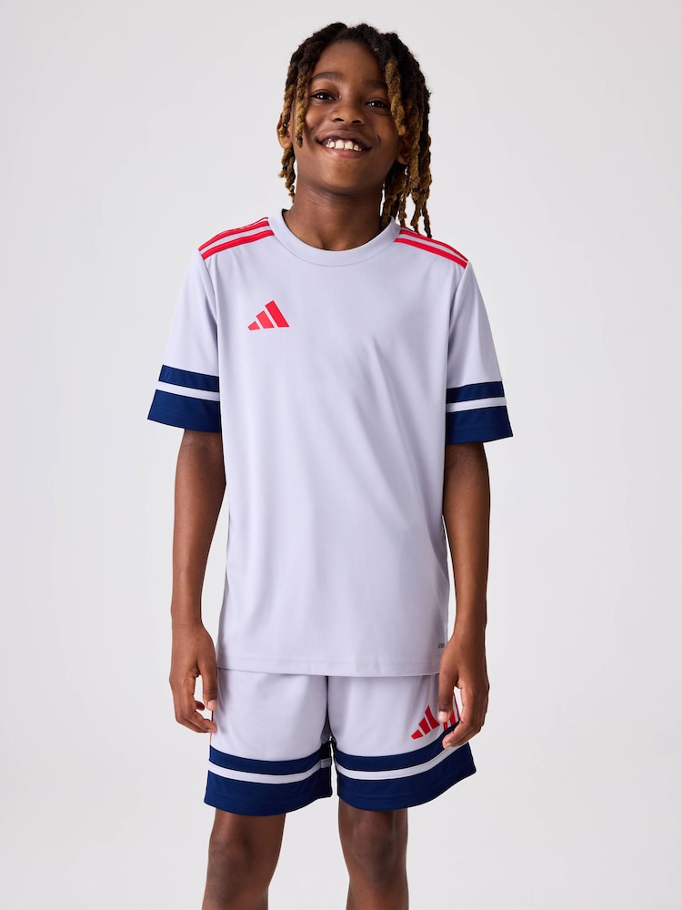 adidas Grey Light Squadra 25 T-Shirt - Image 1 of 5