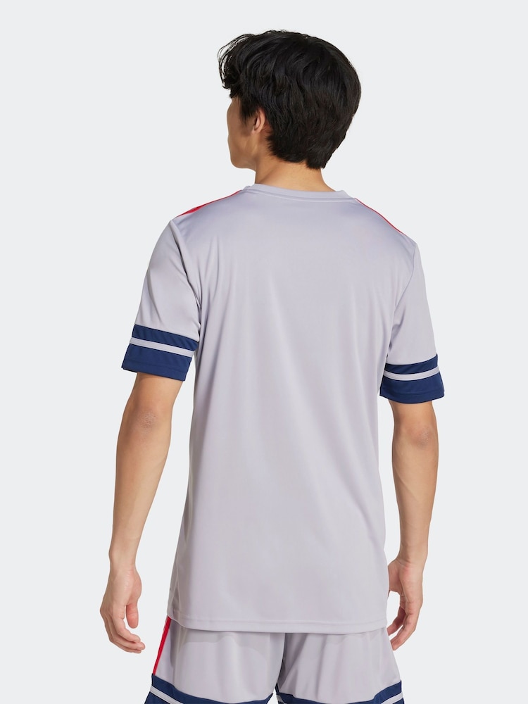 adidas Grey Squadra 25 Jersey T-Shirt - Image 2 of 8 adidas Grey Squadra 25 Jersey T-Shirt - Image 2 of 8