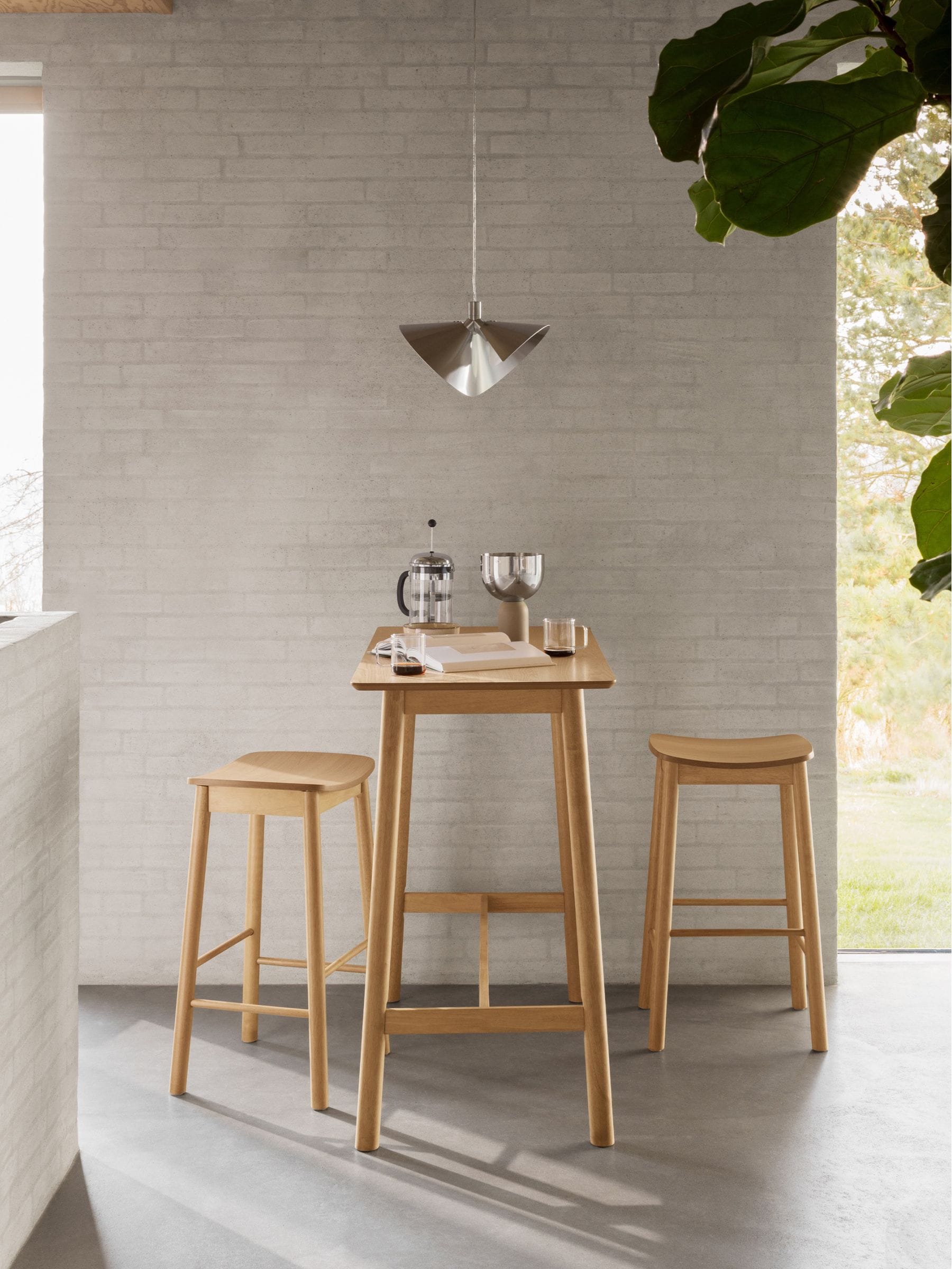 Florence Barlow Bar Dining Table - Oak - 2 Seater - Image 4