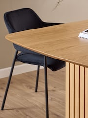 Actona OakBlack Christo Dining Table & 6 Lima Dining Chairs - Image 4 of 15