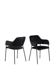 Actona OakBlack Christo Dining Table & 6 Lima Dining Chairs - Image 8 of 15