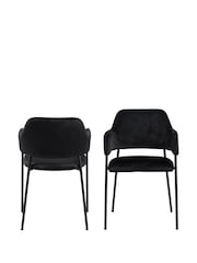 Actona OakBlack Christo Dining Table & 6 Lima Dining Chairs - Image 9 of 15