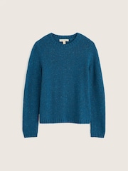 Bleu - Seasalt Cornwall Dawson Pick Wool Blend Jumper - Image 4 sur 5