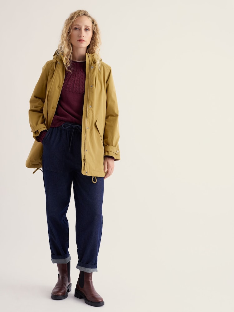 Seasalt Cornwall Yellow Porth Nanven Waterproof Coat - Image 2 of 5 Seasalt Cornwall Yellow Porth Nanven Waterproof Coat - Image 2 of 5