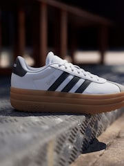 adidas Ivory White VL Court Bold Trainers - Image 10 of 17