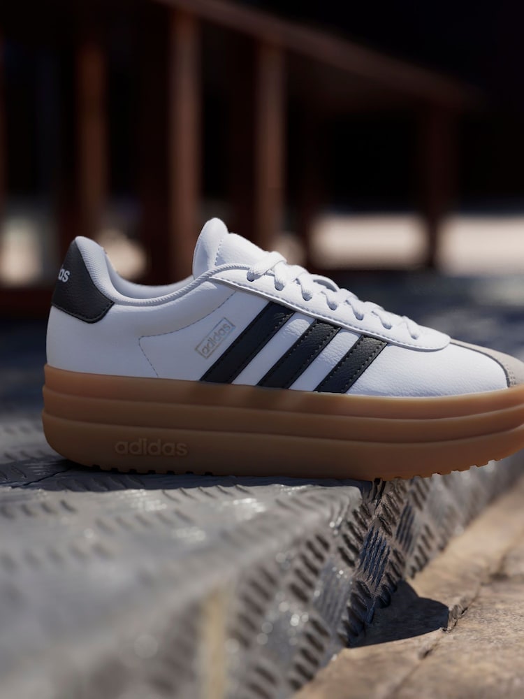 adidas Ivory White VL Court Bold Trainers - Image 10 of 17