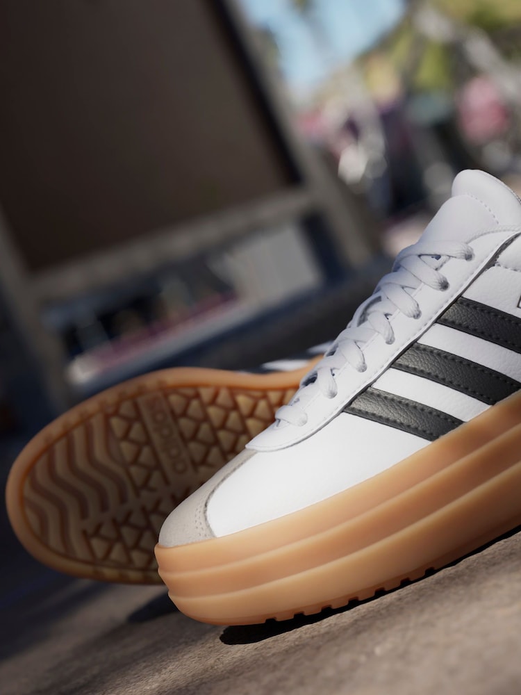adidas Ivory White VL Court Bold Trainers - Image 11 of 17