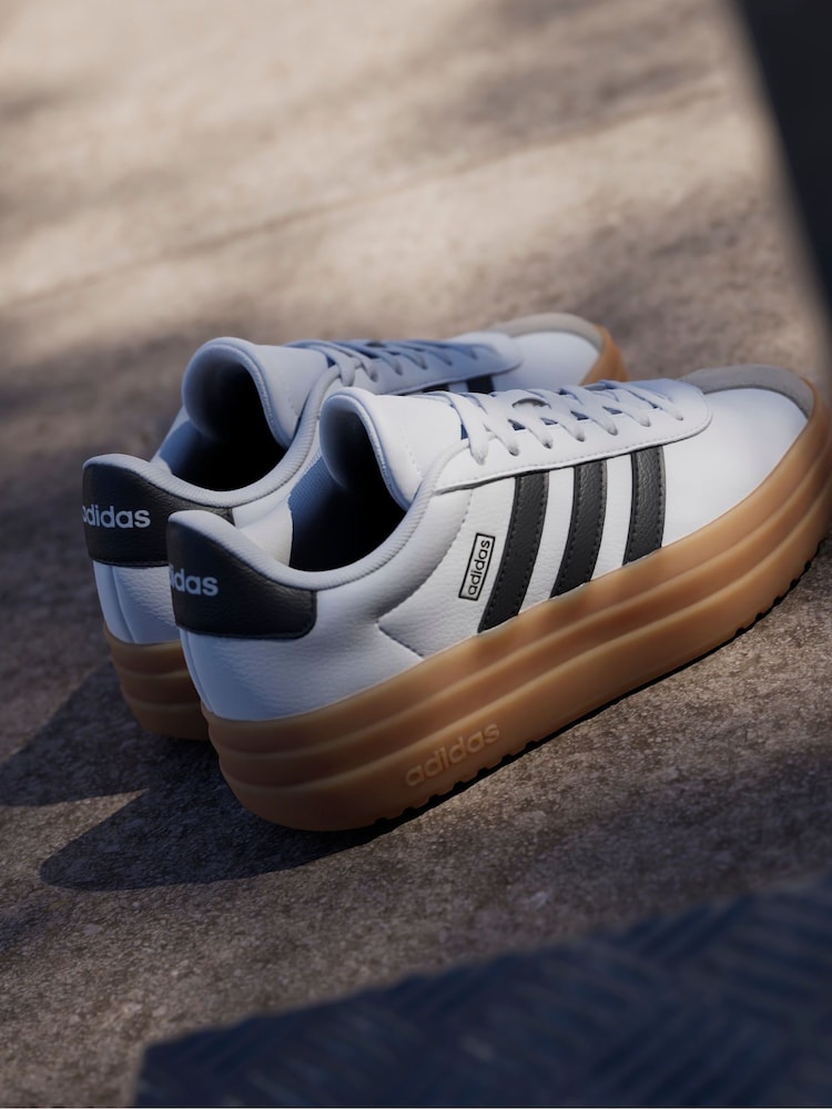 adidas Ivory White VL Court Bold Trainers - Image 14 of 17