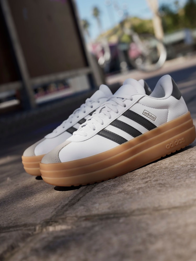 adidas Ivory White VL Court Bold Trainers - Image 16 of 17