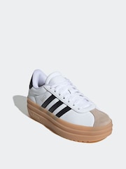 adidas Ivory White VL Court Bold Trainers - Image 3 of 17