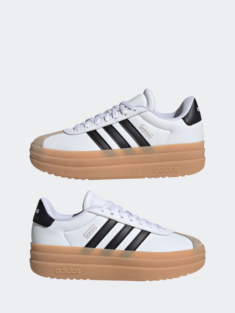 adidas Ivory White VL Court Bold Trainers - Image 5 of 17