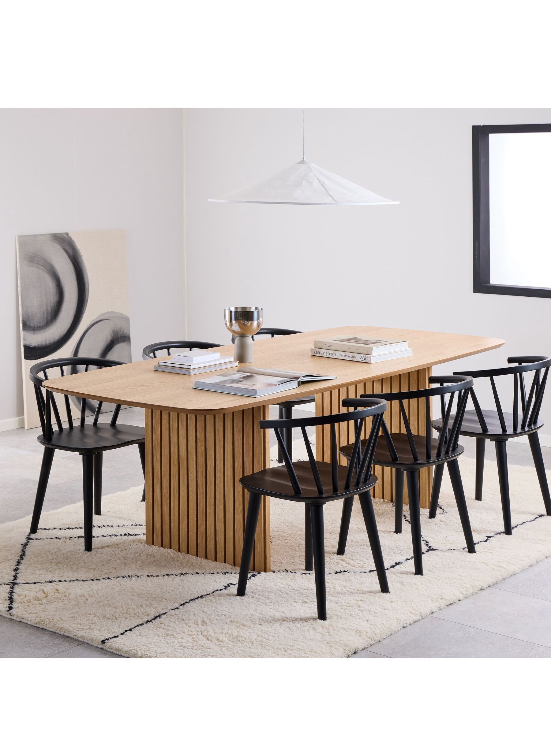 Furniture To Go Florence Christo Rectangular 8 Seater Dining Table Oak - Image 2