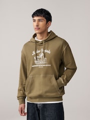Verde - adidas Originals Graphic Hoodie - Imaginea 1 din 6