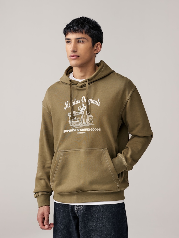 Verde - adidas Originals Graphic Hoodie - Imaginea 1 din 6
