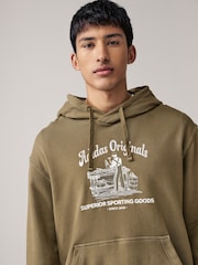 Verde - adidas Originals Graphic Hoodie - Imaginea 3 din 6