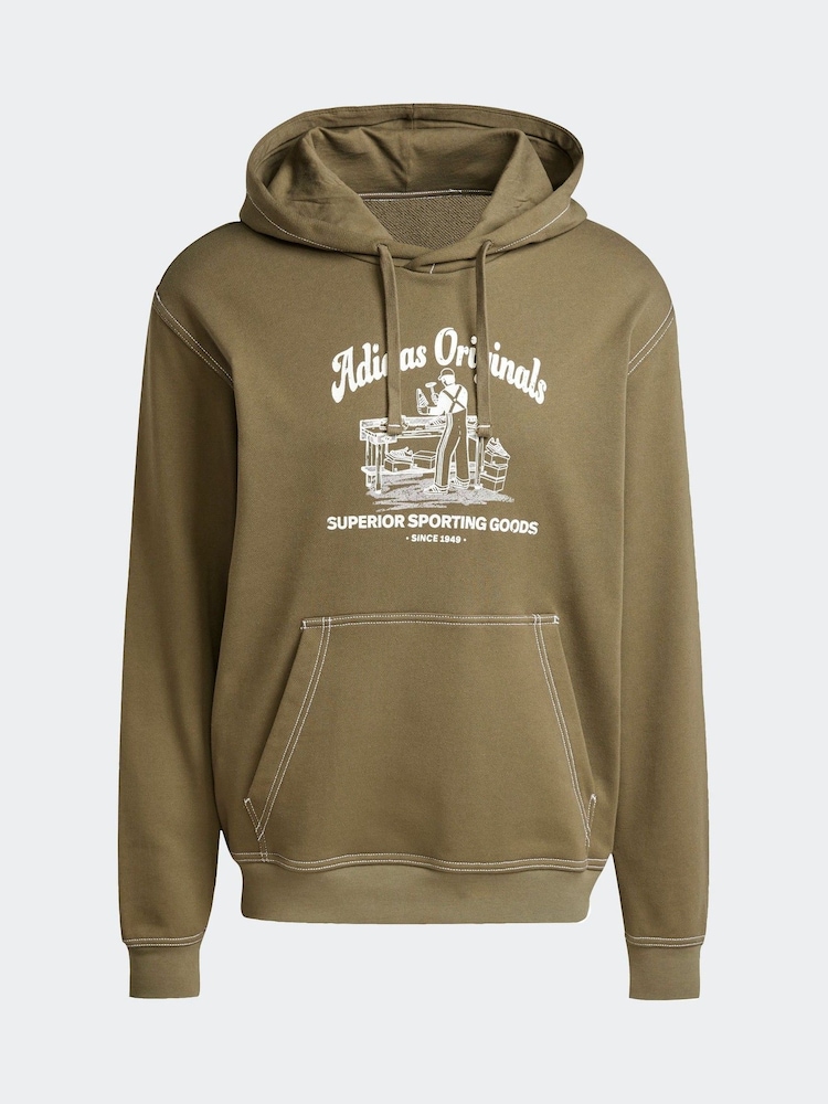 Verde - adidas Originals Graphic Hoodie - Imaginea 6 din 6