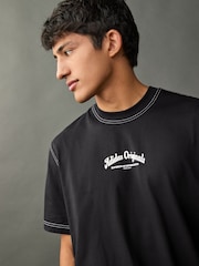 adidas Originals Black Wabash 100% Cotton T-Shirt - Image 3 of 5