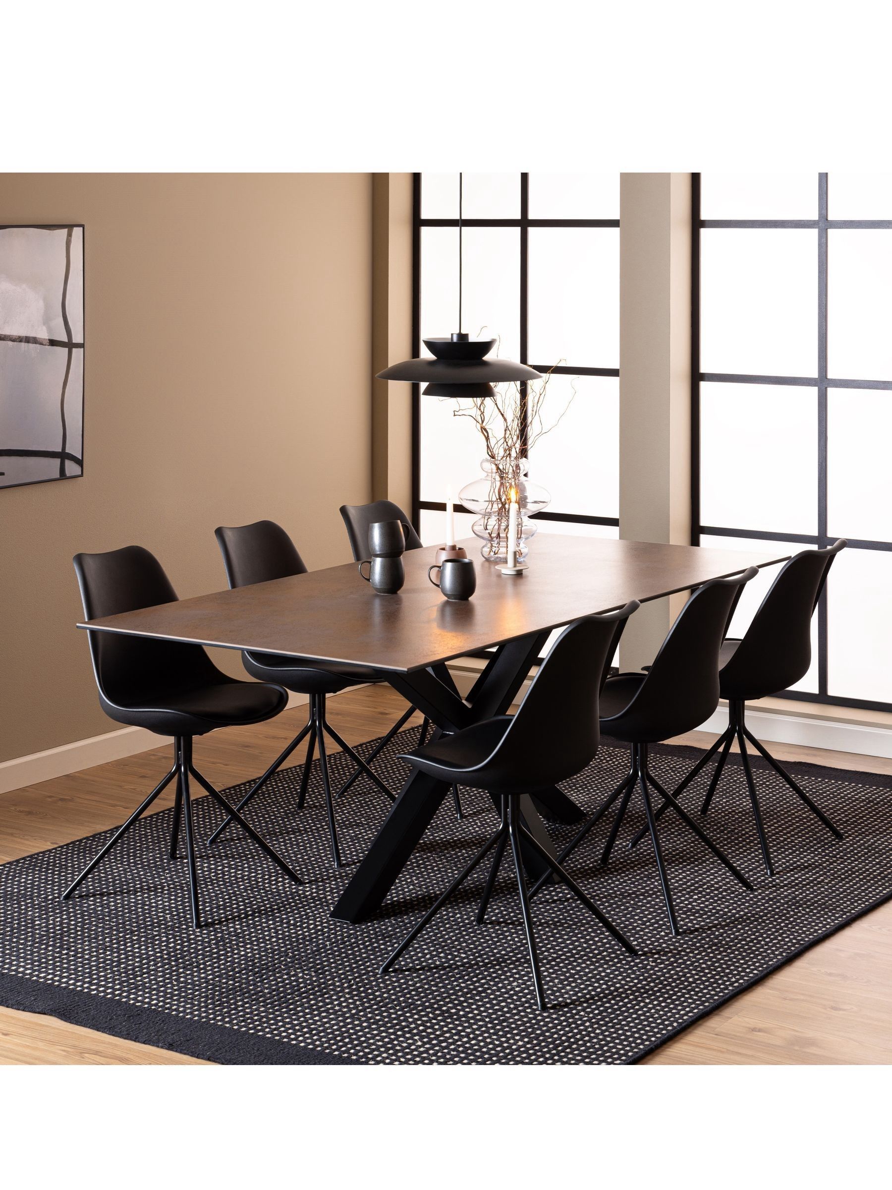 Furniture To Go - Dining Table - 8 Seater - Rusty Brown - Ceramic - Image 3