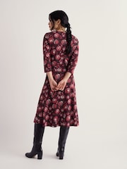 Seasalt Cornwall Pink Pier View 3/4 Sleeve Dress - Image 3 of 5