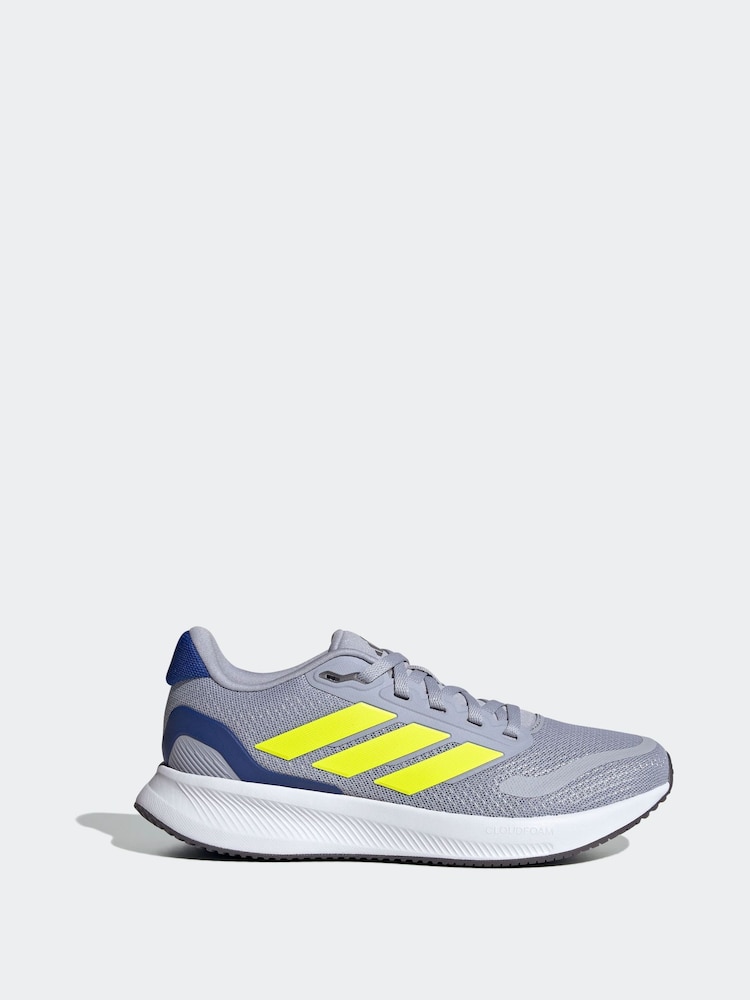 adidas Grey Junior Runfalcon Trainers - Image 1 of 9