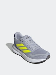 adidas Grey Junior Runfalcon Trainers - Image 3 of 9