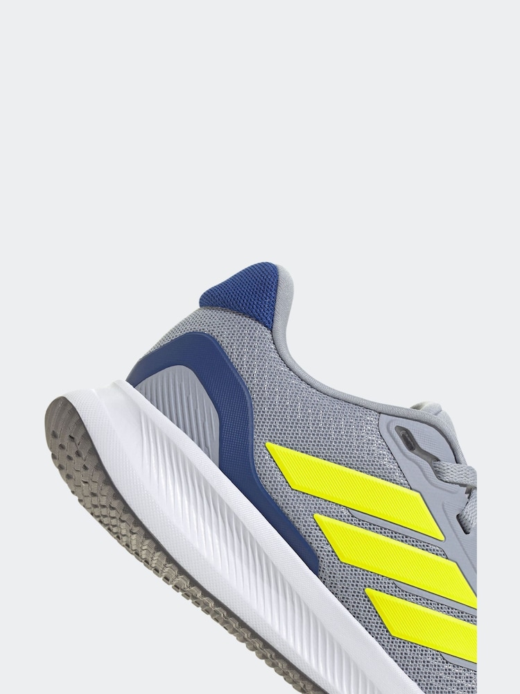 adidas Grey Junior Runfalcon Trainers - Image 9 of 9