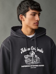 Negro - adidas Originals Graphic Hoodie - Imagen 4 de 8