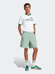 adidas Originals Green Trefoil Essentials Woven Cargo Shorts - Image 3 of 6