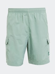 adidas Originals Green Trefoil Essentials Woven Cargo Shorts - Image 6 of 6