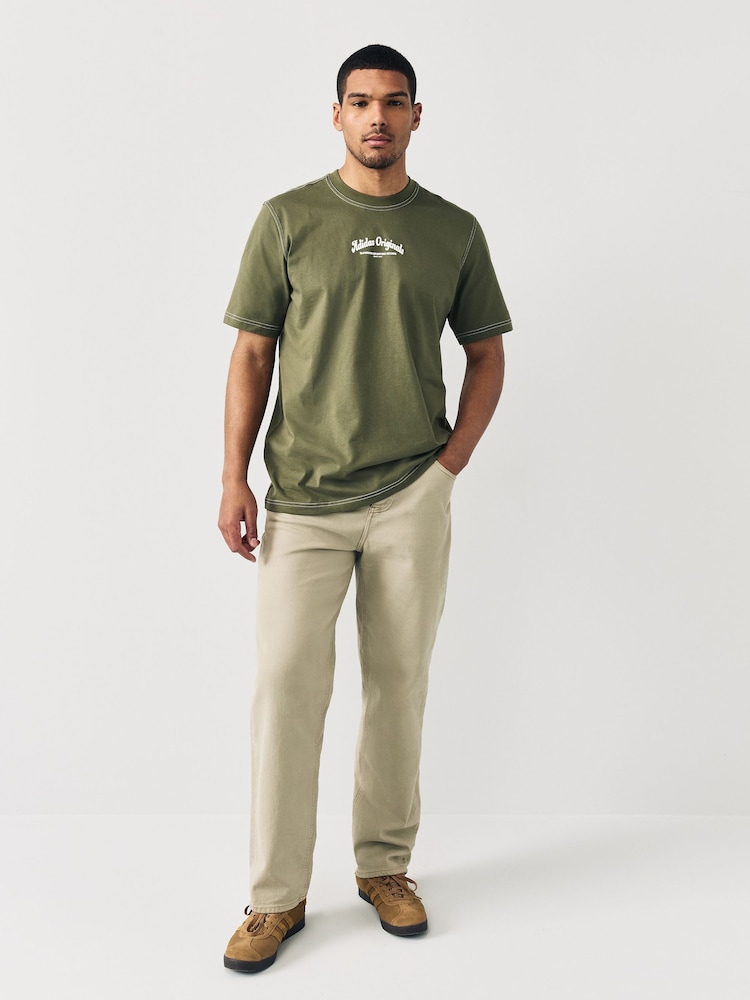 adidas Originals Green Wabash 100% Cotton T-Shirt - Image 2 of 5