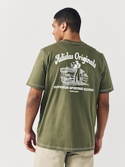 adidas Originals Green Wabash 100% Cotton T-Shirt - Image 3 of 5