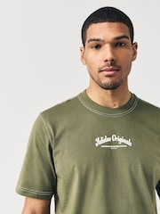 adidas Originals Green Wabash 100% Cotton T-Shirt - Image 5 of 5