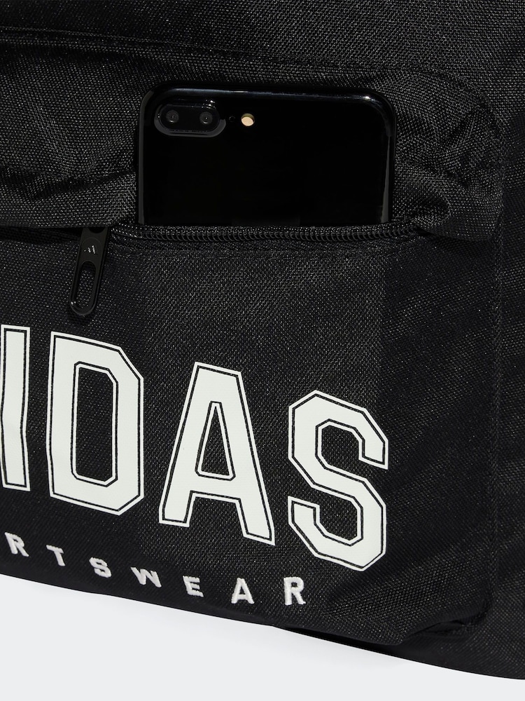 adidas Black Print Classic Varsity Backpack - Image 4 of 5