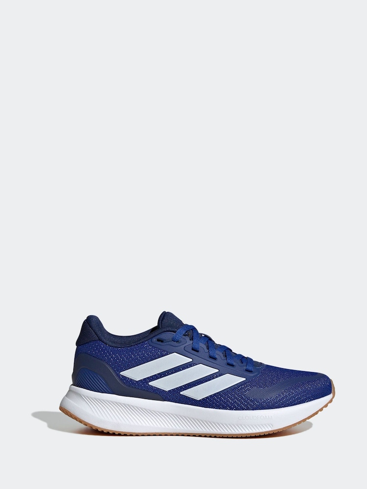 adidas Dark Blue Junior Runfalcon Trainers - Image 1 of 9