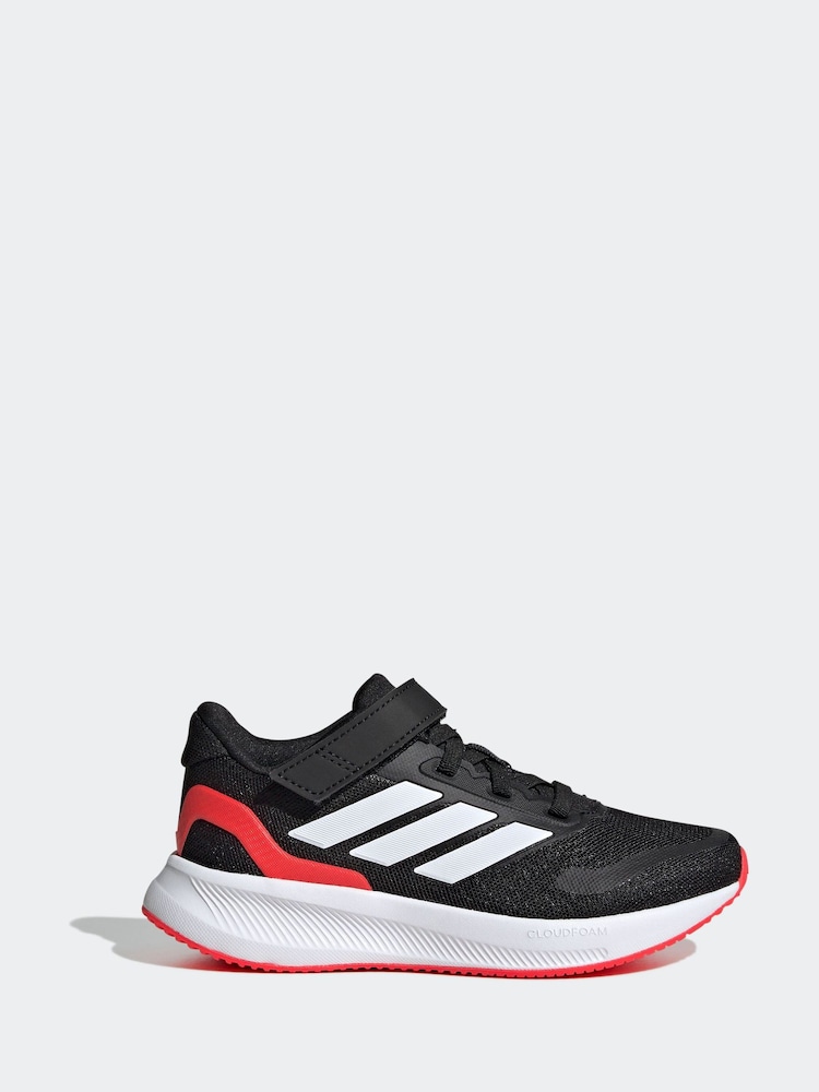 adidas Charcoal Black Kids Runfalcon 5 Trainers - Image 1 of 9