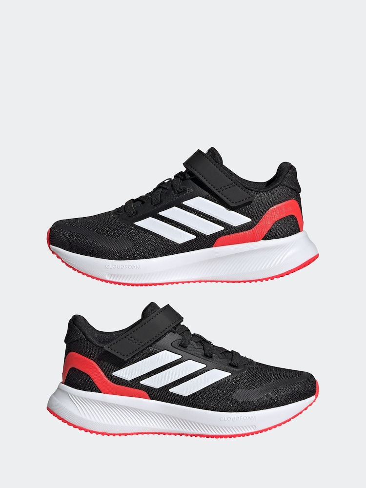 adidas Charcoal Black Kids Runfalcon 5 Trainers - Image 5 of 9