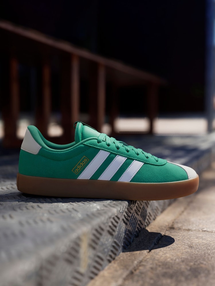 أخضر/أبيض - adidas VL Court Trainers - صورة 2 من 16