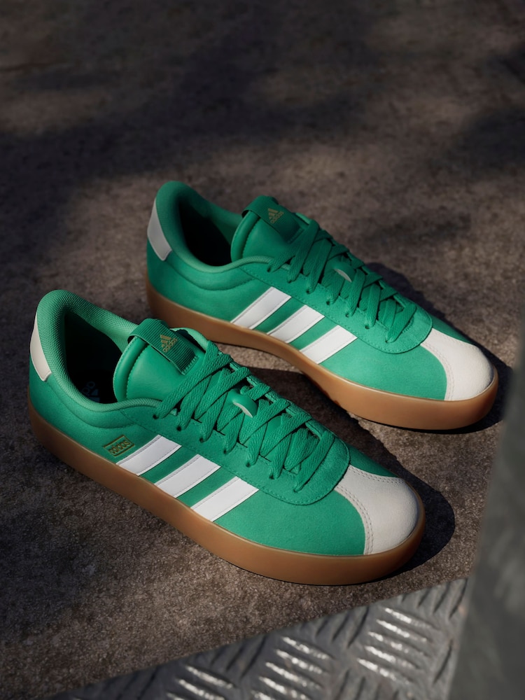 adidas Green/White VL Court Trainers - Image 3 of 16