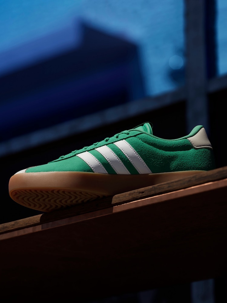 adidas Green/White VL Court Trainers - Image 5 of 16