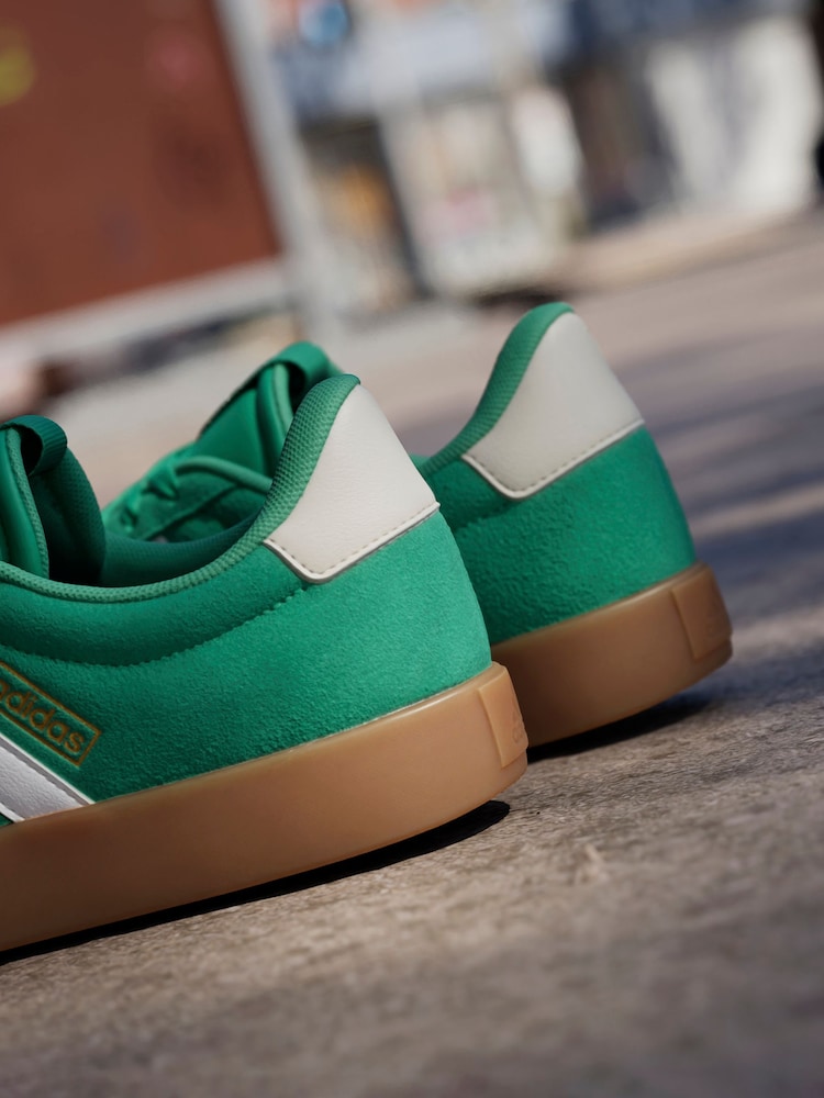 adidas Green/White VL Court Trainers - Image 8 of 16