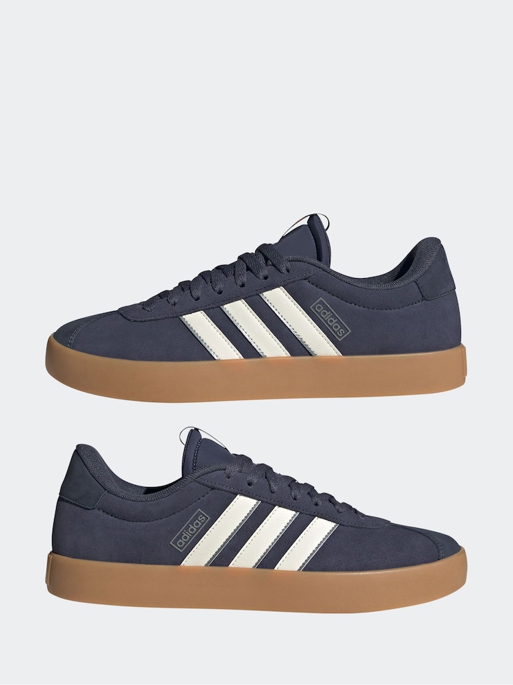 adidas Blue VL Court Trainers - Image 13 of 16