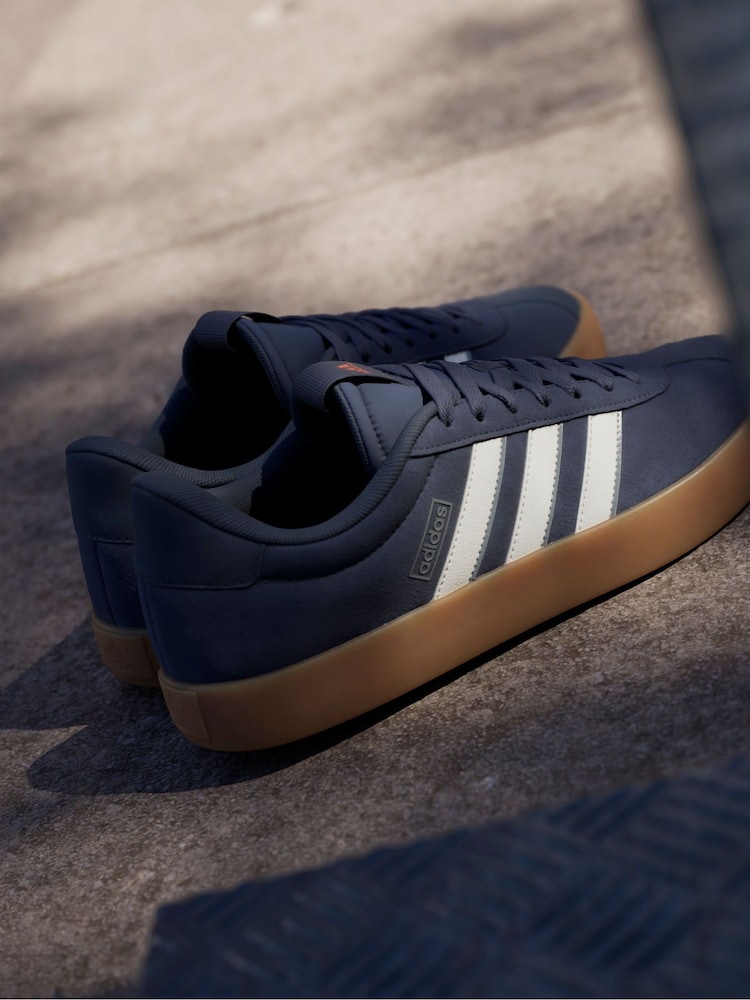 adidas Blue VL Court Trainers - Image 4 of 16