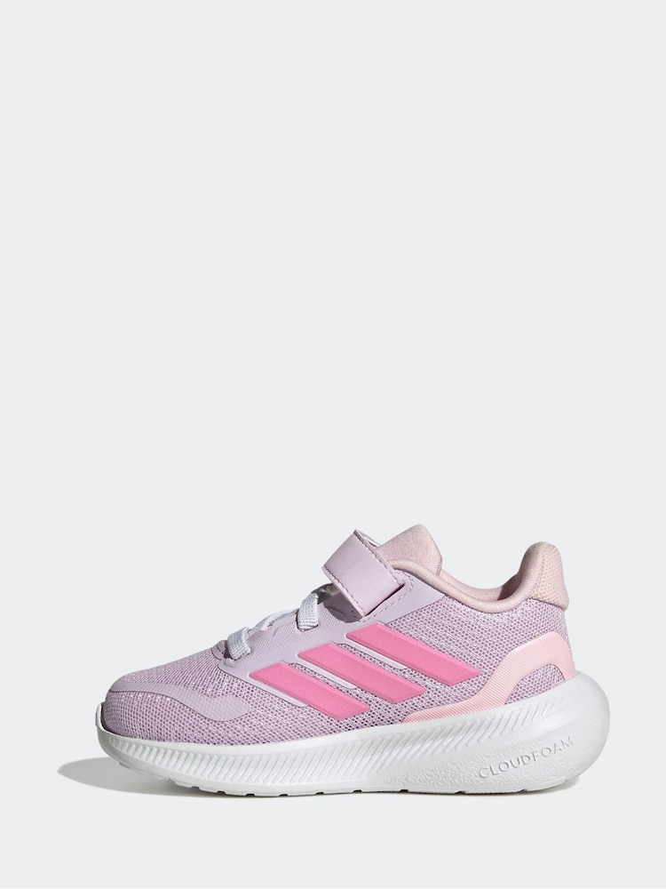 adidas Purple Light Kids Runfalcon 5 Trainers - Image 2 of 9