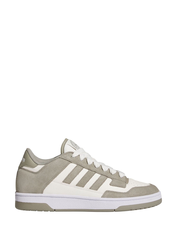 adidas Grey Chrome Rapid Court Low Trainers - Image 1 of 11