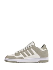 adidas Grey Chrome Rapid Court Low Trainers - Image 2 of 11