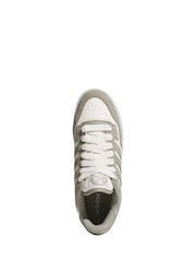 adidas Grey Chrome Rapid Court Low Trainers - Image 5 of 11